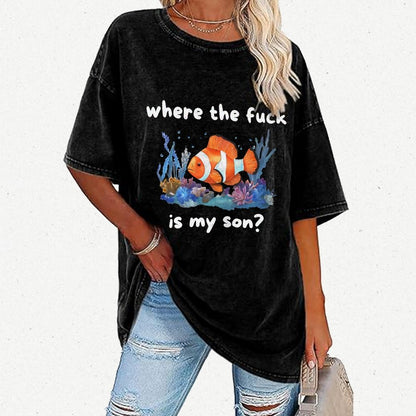 Where The F*ck Is My Son Vintage Distressed T-shirt