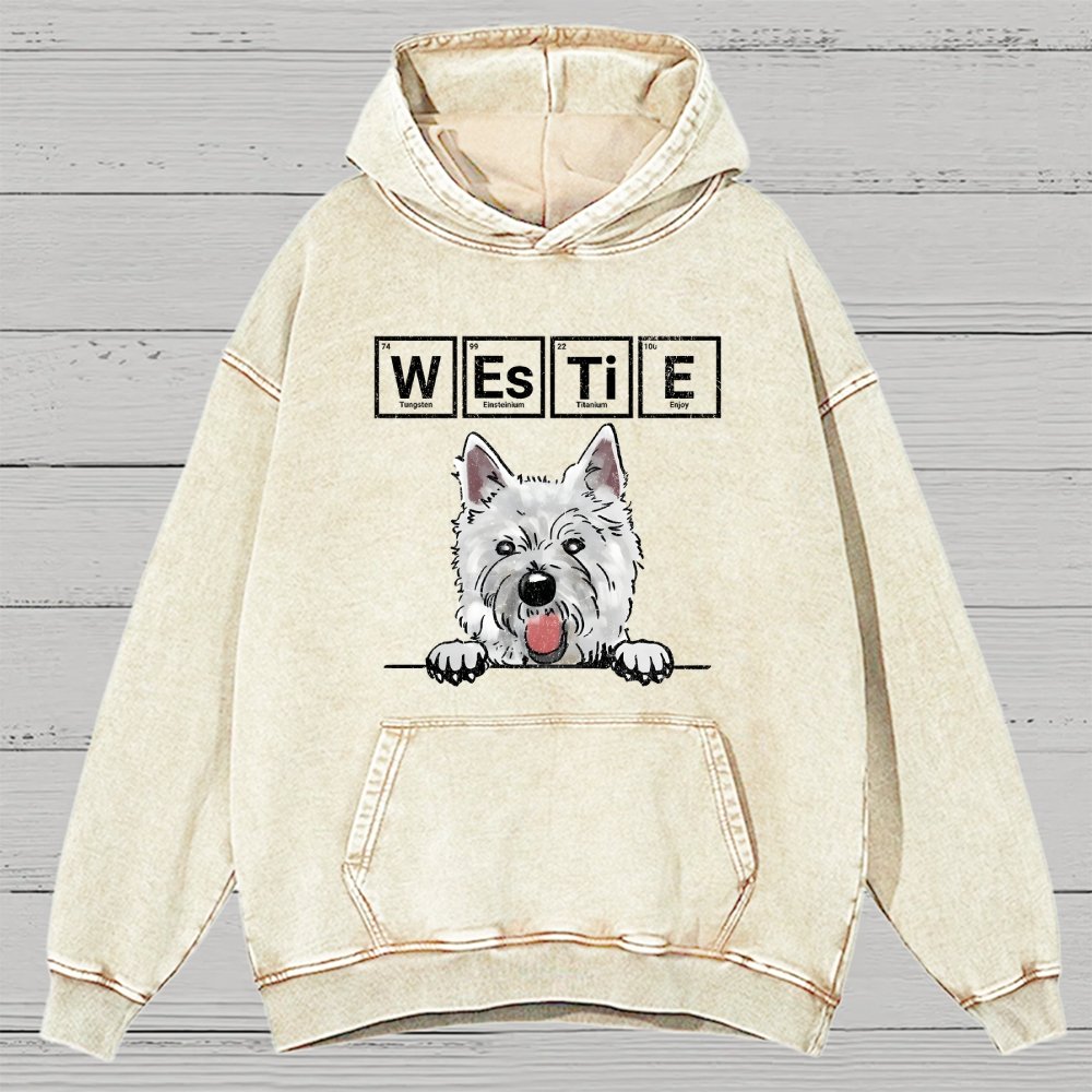 Periodic Table Of Dogs  Dog Lover  Funny Science Vintage Distressed Hoodie