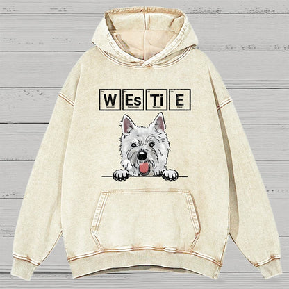 Periodic Table Of Dogs  Dog Lover  Funny Science Vintage Distressed Hoodie