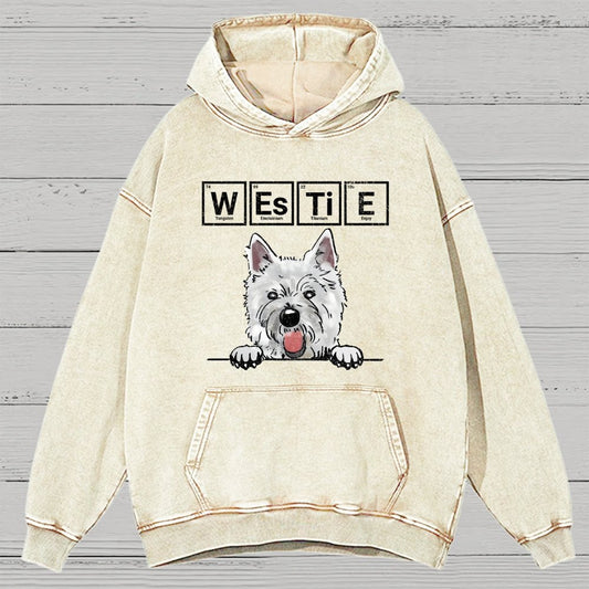 Periodic Table Of Dogs  Dog Lover  Funny Science Vintage Distressed Hoodie