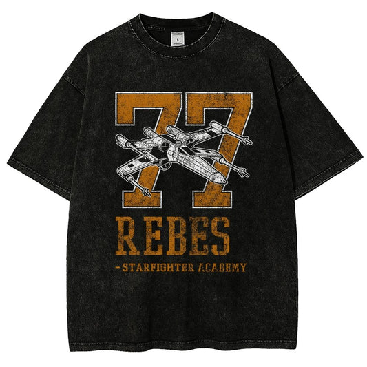 Galactic Fighter Academy Vintage Distressed T-shirt