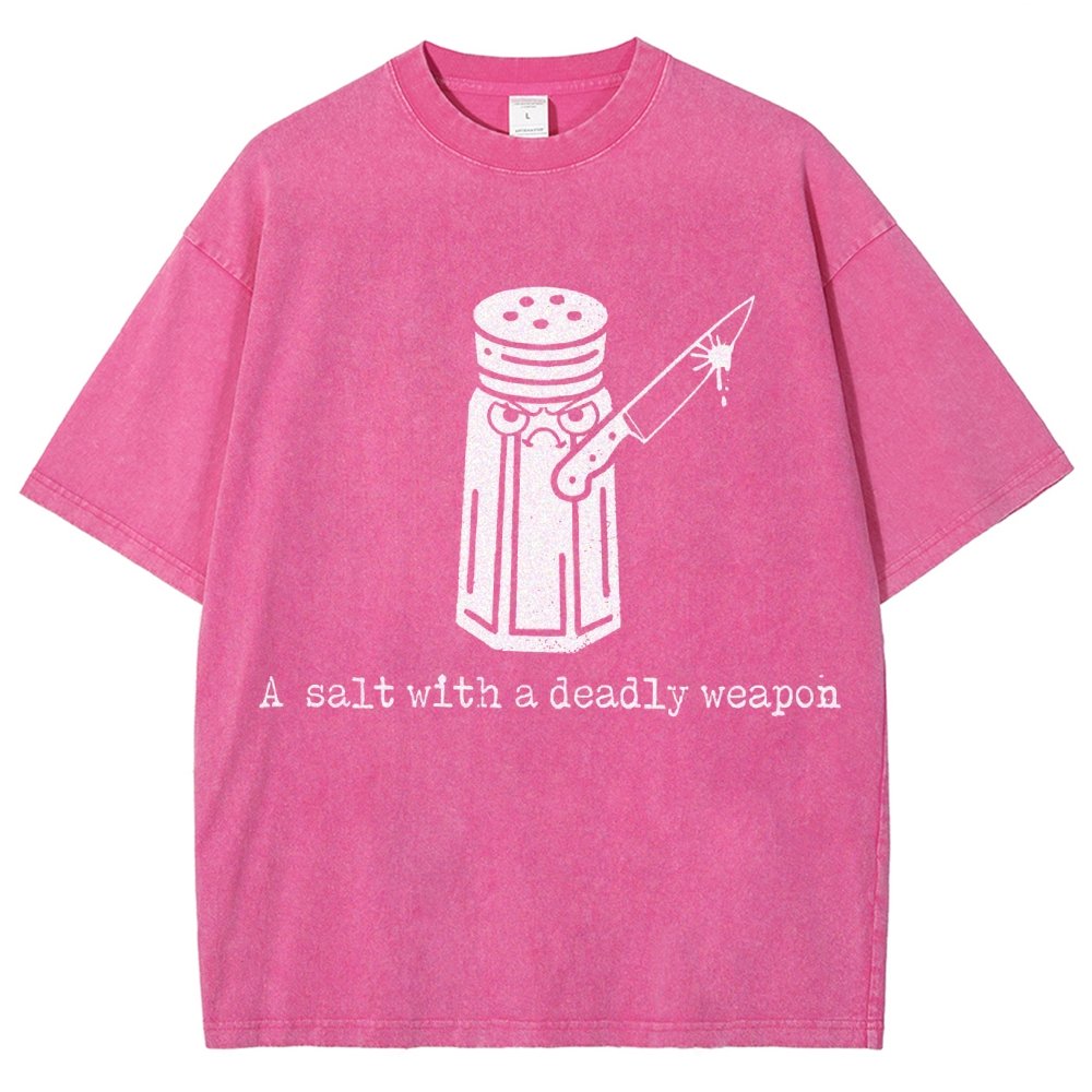 A Salt with a Deadly Weapon Vintage Distressed T-shirt