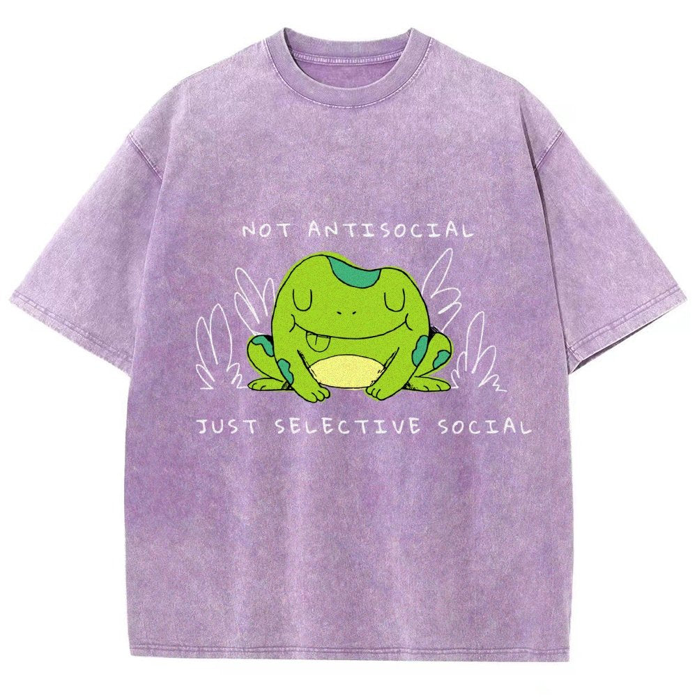 Not Antisocial... Just Selective Social Vintage Distressed T-shirt