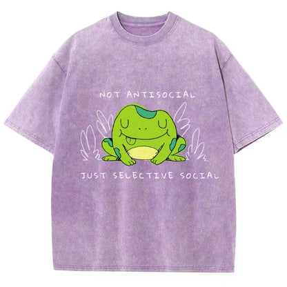 Not Antisocial... Just Selective Social Vintage Distressed T-shirt