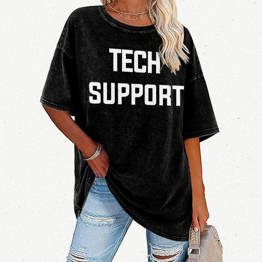 Tech Support Vintage Distressed T-shirt