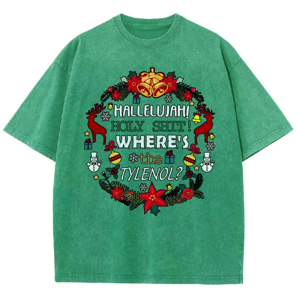 Where's The Tylenol Christmas. Autism Awareness Vintage Distressed T-shirt