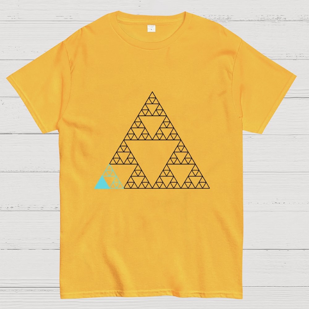 The Minimalist Aesthetic Sierpinski Triangle Art Print Geek T-Shirt