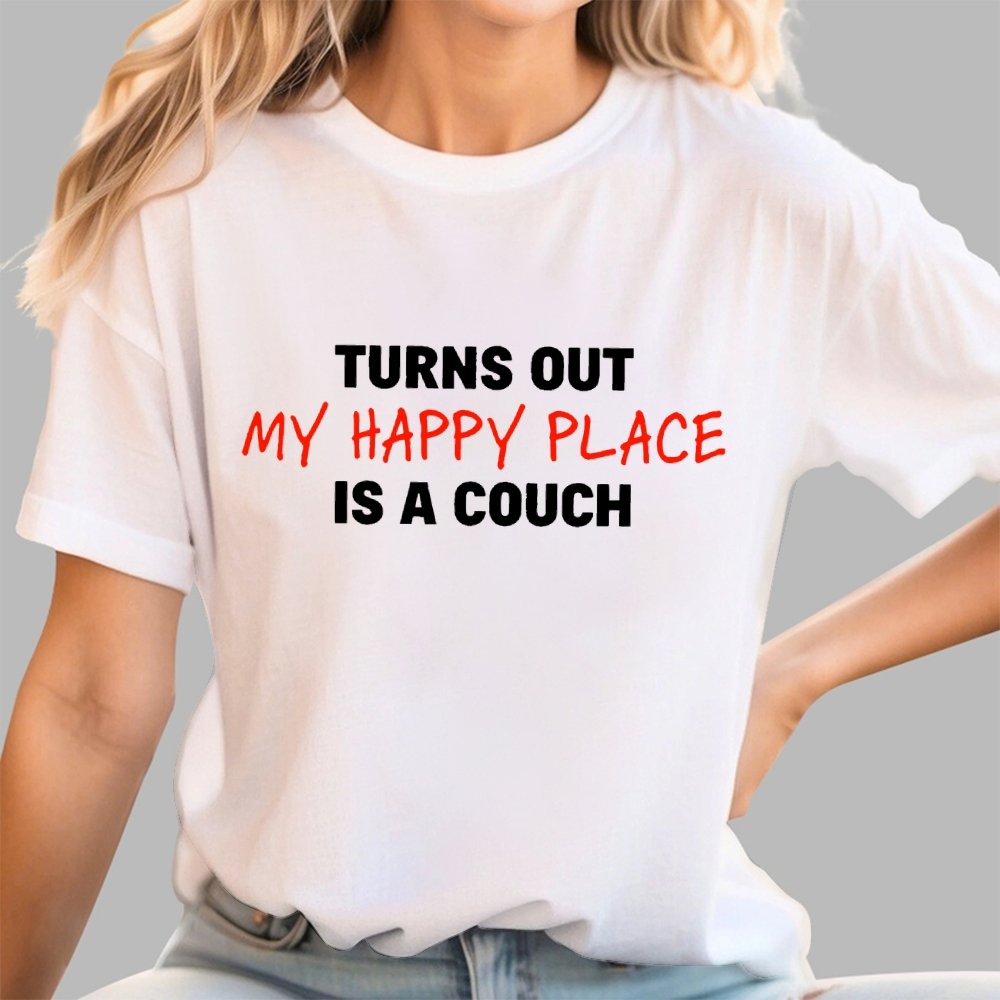 My Happy Place Is A Couch Geek T-Shirt