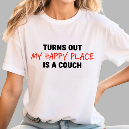 My Happy Place Is A Couch Geek T-Shirt