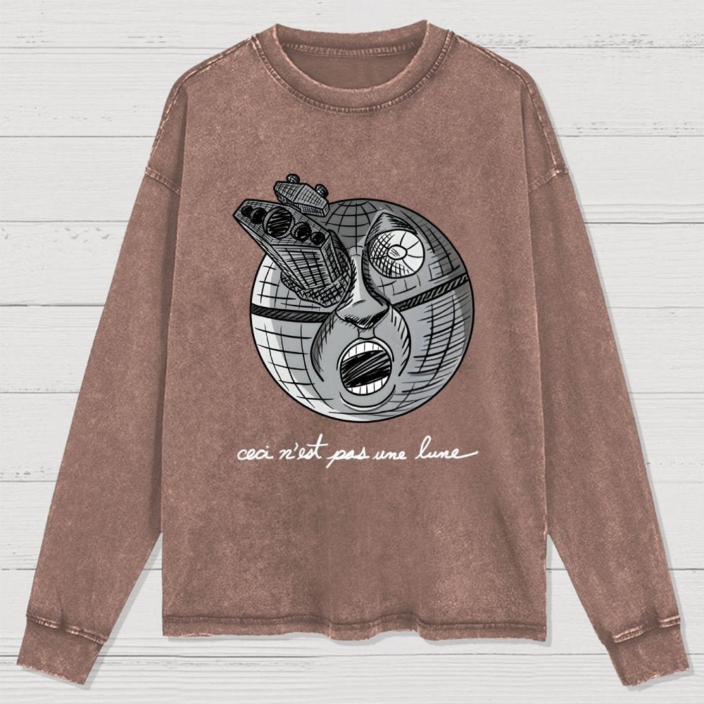 Ceci N’Est Pas Une Lune Washed Long Sleeve Tee