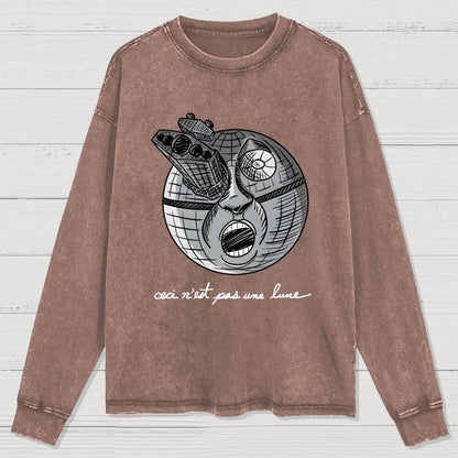Ceci N’Est Pas Une Lune Washed Long Sleeve Tee