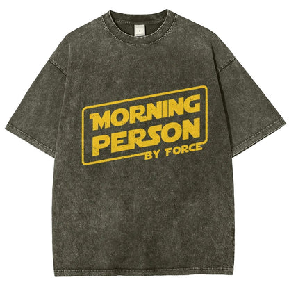 Morning Person By Force Vintage Distressed T-shirt