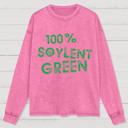 100% Fictitious Food Geek Washed Long Sleeve Tee