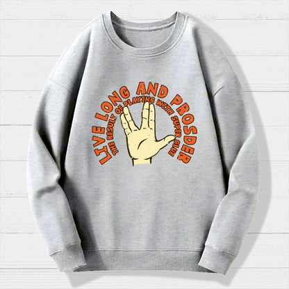 The Result Of Playing With Super Glue Geek Cotton Sweatshirt