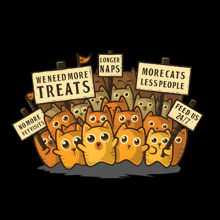 Kitten Protest Geek T-Shirt