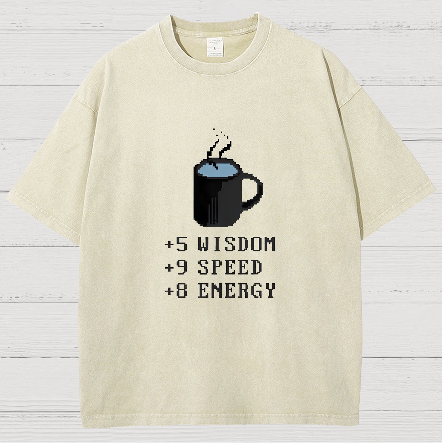 Coffee Plus To Stats Vintage Distressed T-shirt
