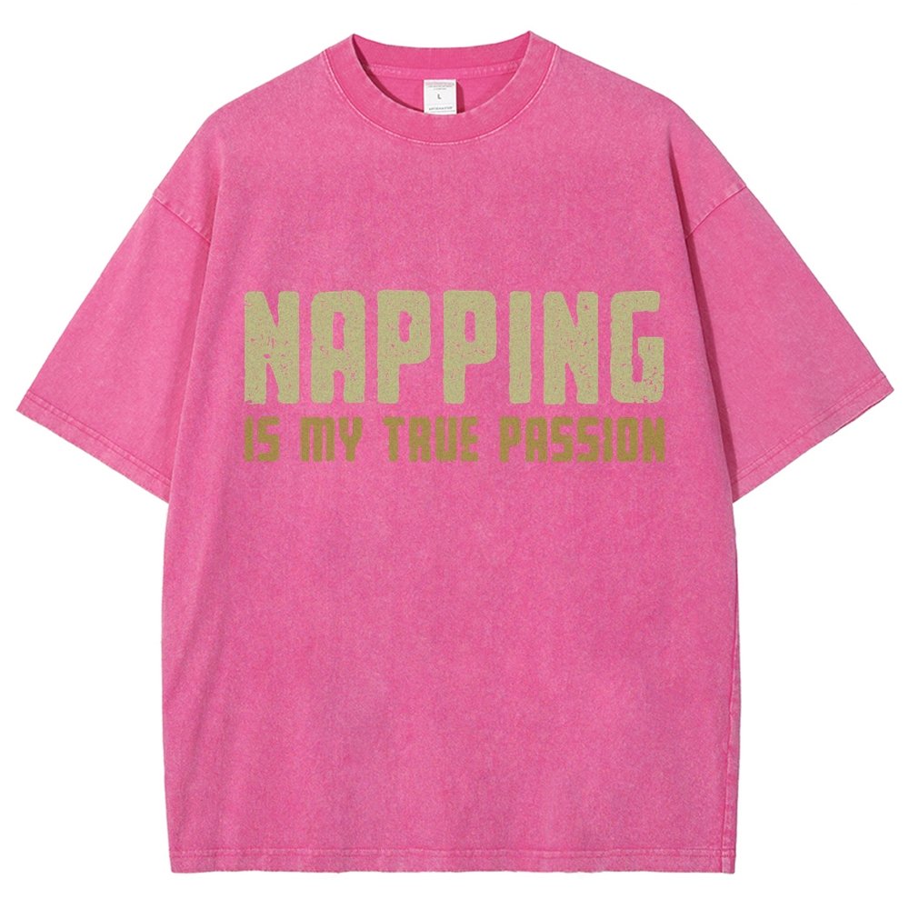 Napping is My Passion Vintage Distressed T-shirt