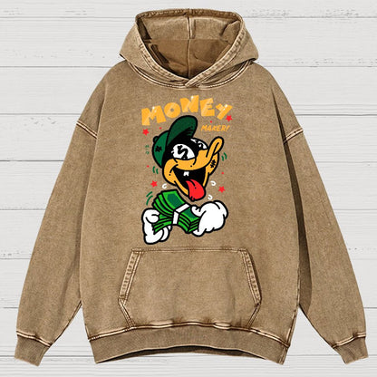 Money Maker！Sarcasm Vintage Distressed Hoodie