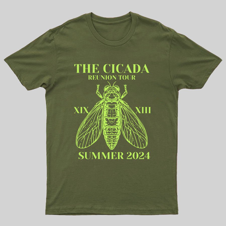 The Cicada Reunion U.S Tour 2024 Cicada Geeky T-Shirt