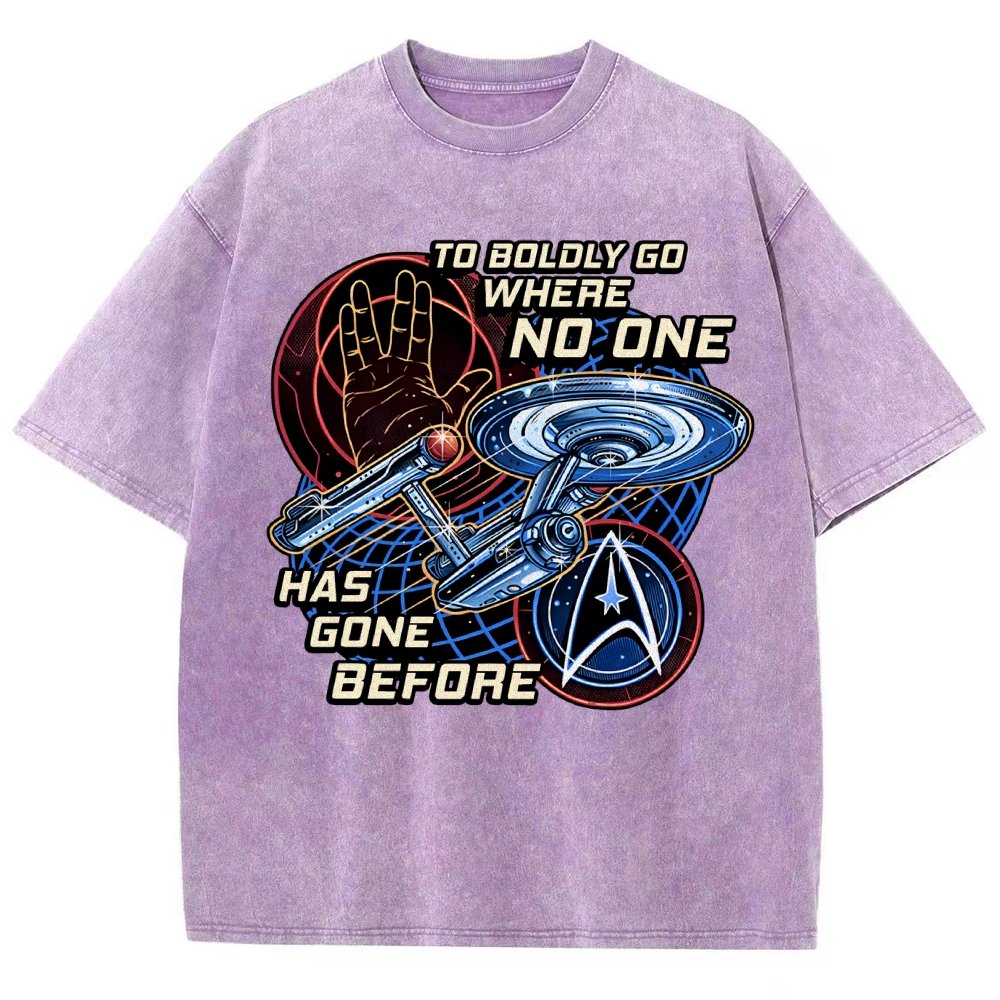 To Boldly Go Where Few Have Gone Before Vintage Distressed T-shirt