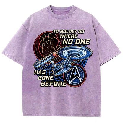 To Boldly Go Where Few Have Gone Before Vintage Distressed T-shirt