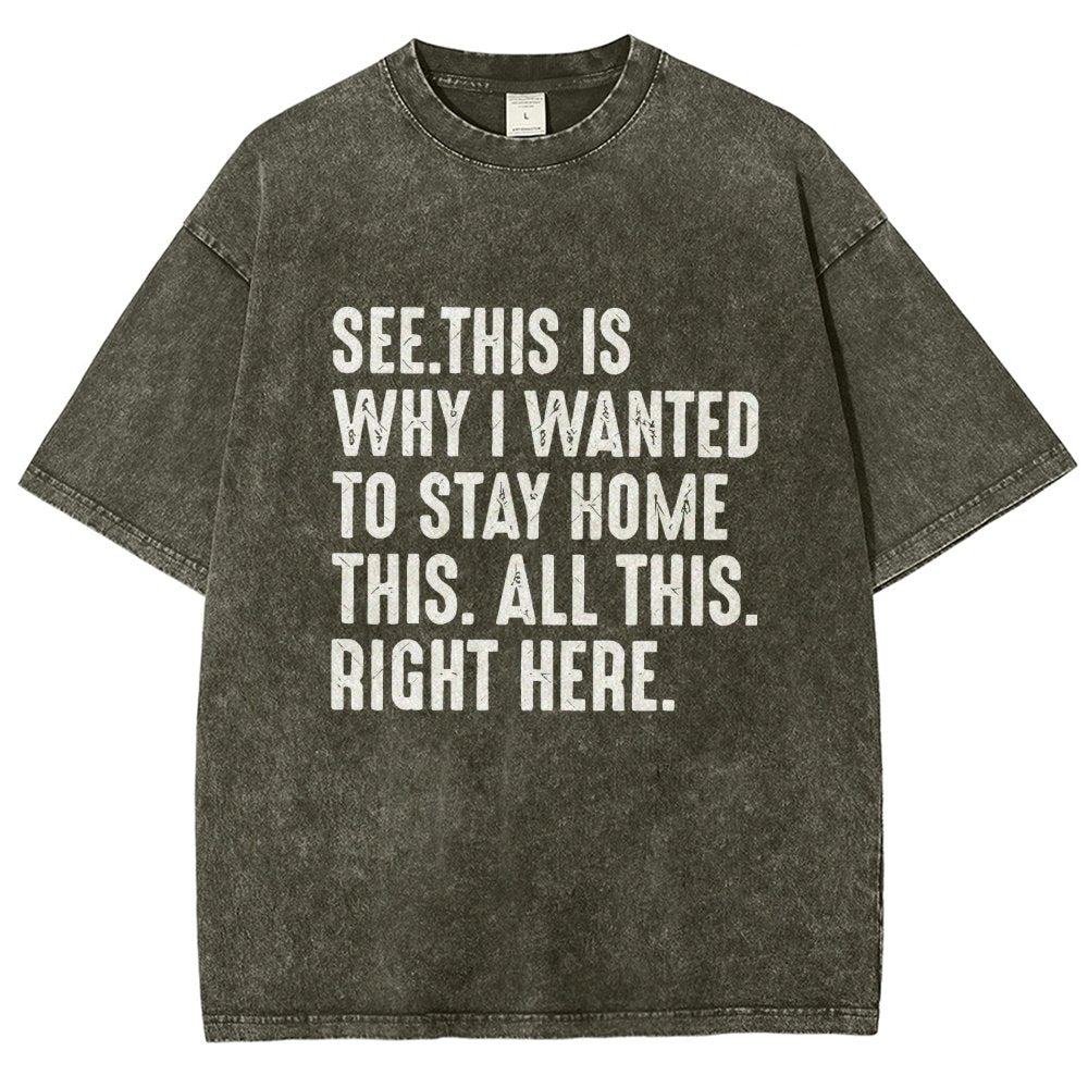 Stay Home Vintage Distressed T-shirt