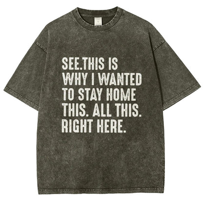 Stay Home Vintage Distressed T-shirt