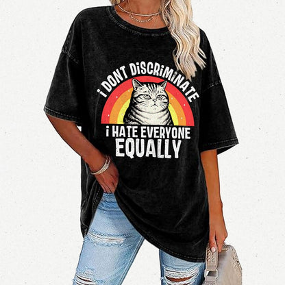 I Hate Everyone Equally Vintage Distressed T-shirt