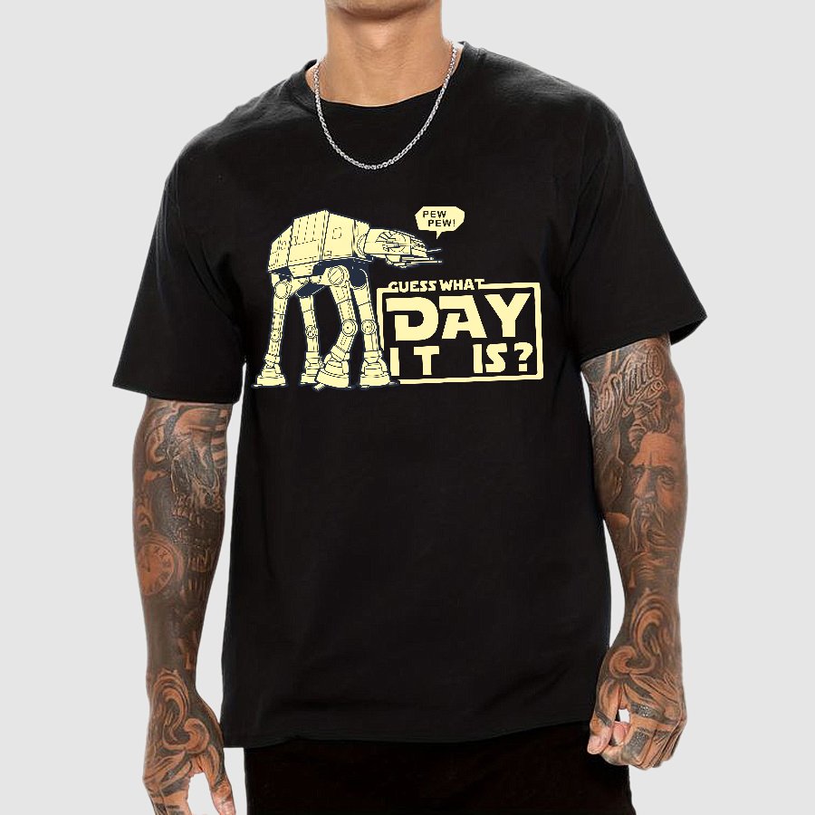 Pew Pew! Guess What Day It Is？Geek T-Shirt