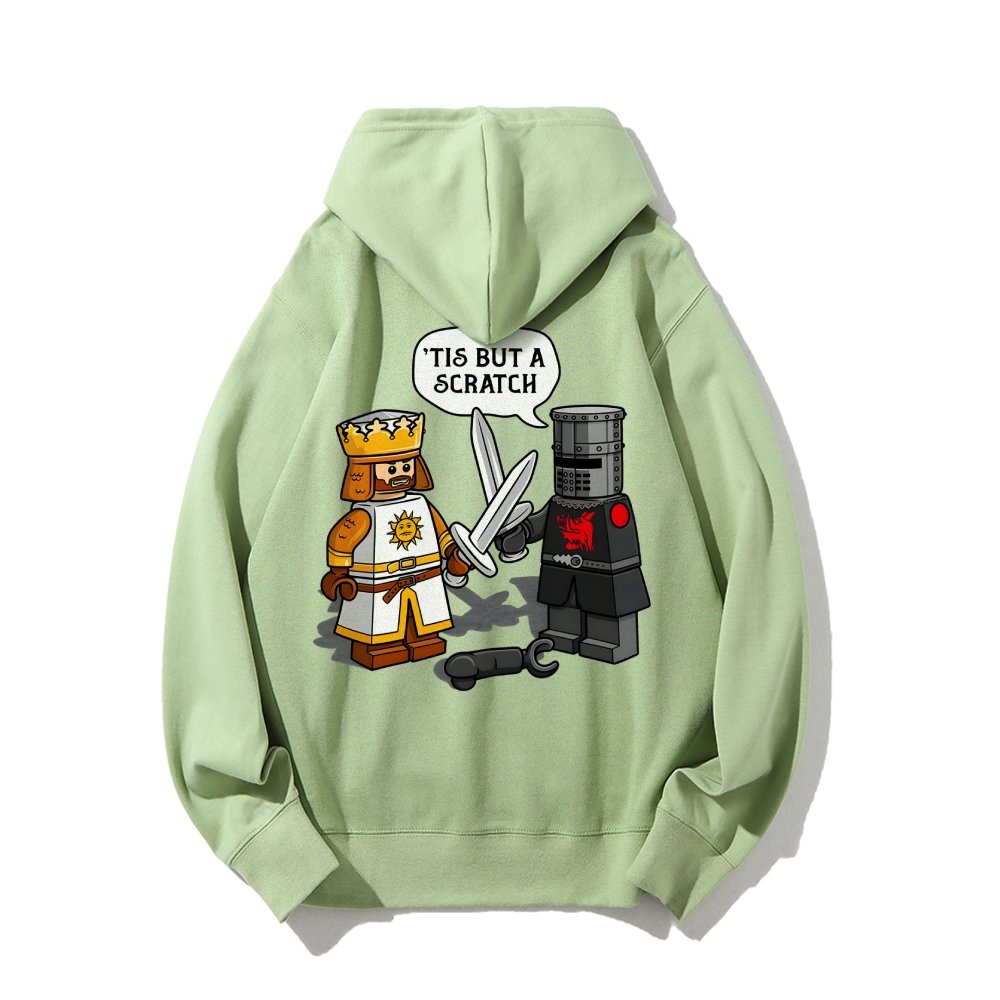 King Vs Knight Printed Back Unisex Cotton Hoodie