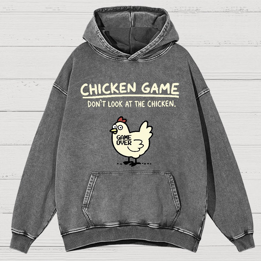 Chicken Game Vintage Distressed Hoodie
