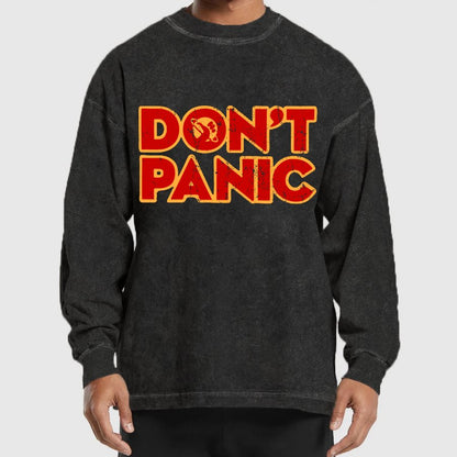 Dont Panic Washed Long Sleeve Tee
