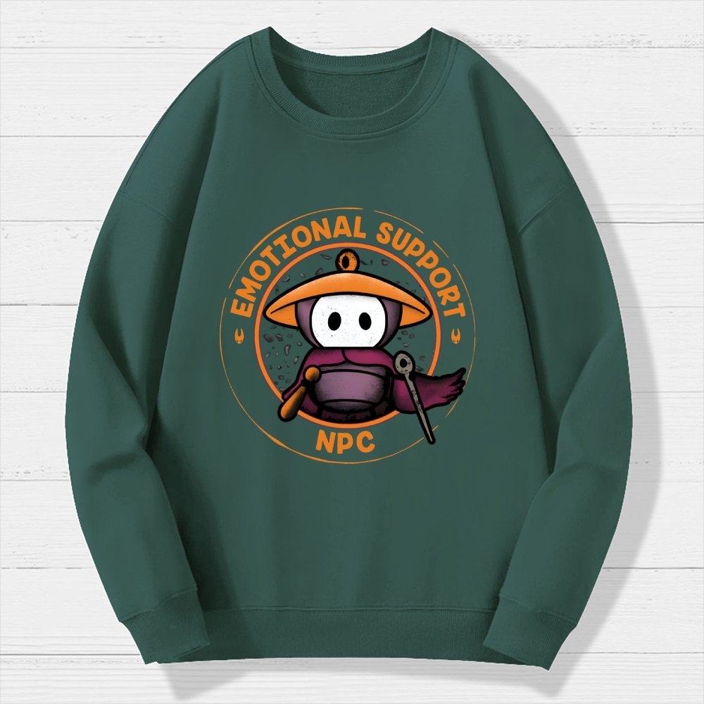 Emotional Support NPC Geek Cotton Sweatshirt