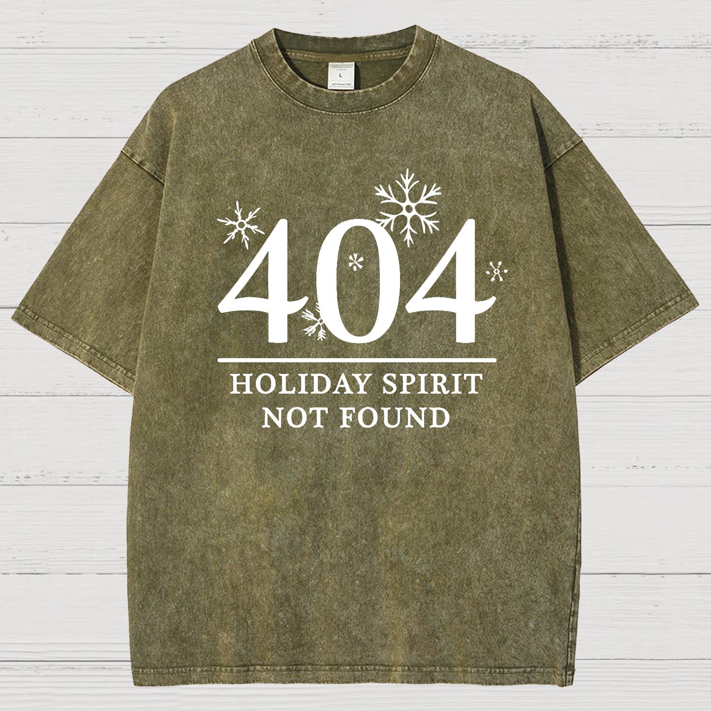 404 Holiday Spirit Not Found Vintage Distressed T-shirt