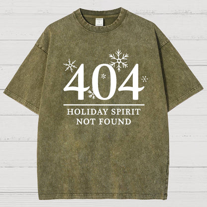 404 Holiday Spirit Not Found Vintage Distressed T-shirt