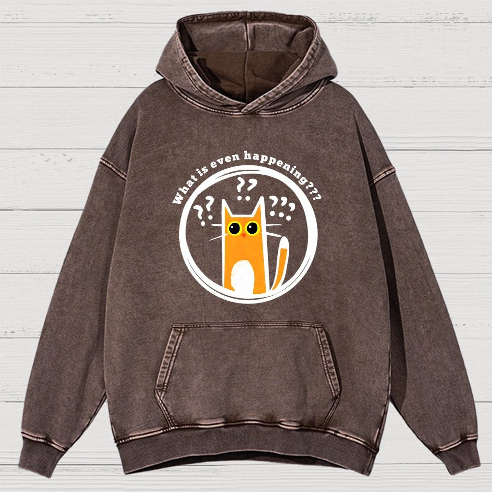 What is Even Happening Vintage Distressed Hoodie