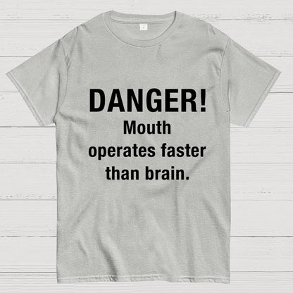 Danger Mouth Works Faster Than Brain Geek T-Shirt