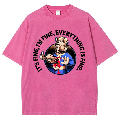 I'M Fine Everything Is Fine Vintage Distressed T-shirt