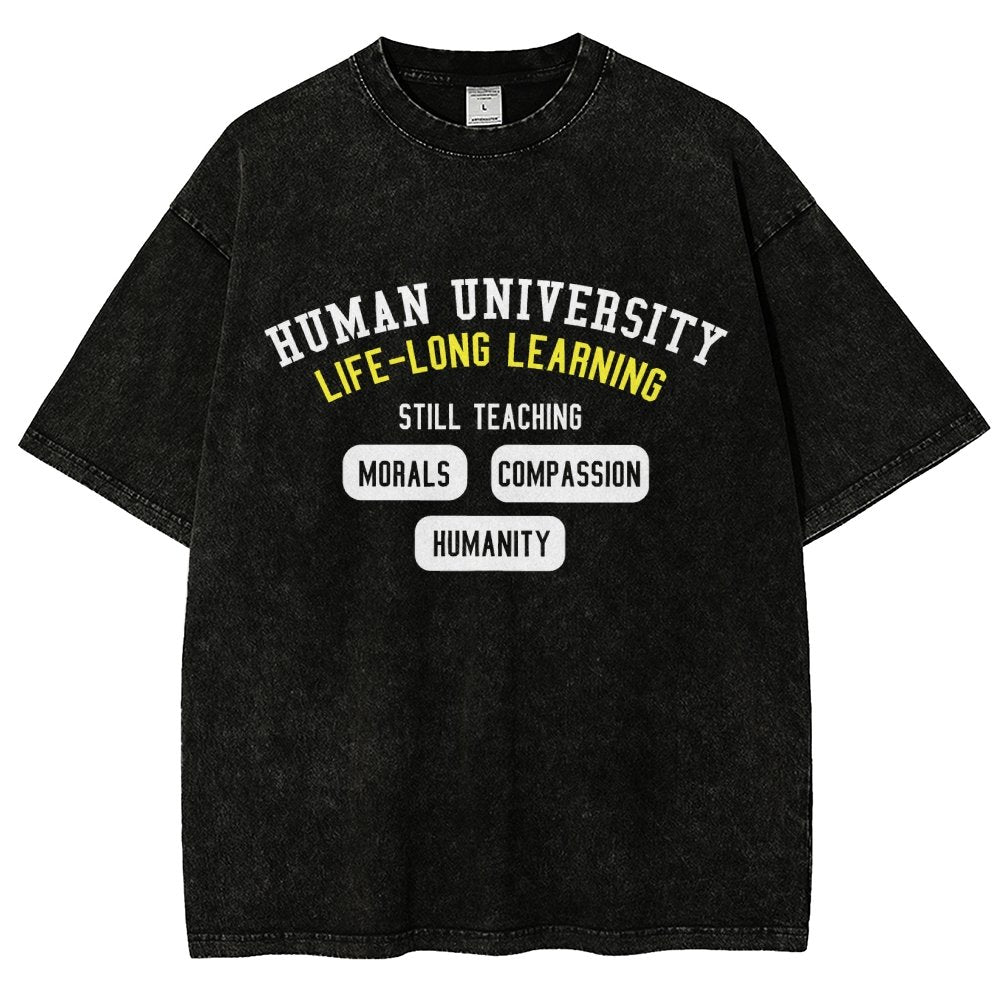 Human University Vintage Distressed T-shirt
