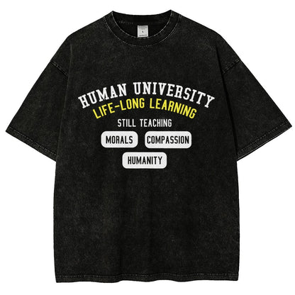 Human University Vintage Distressed T-shirt