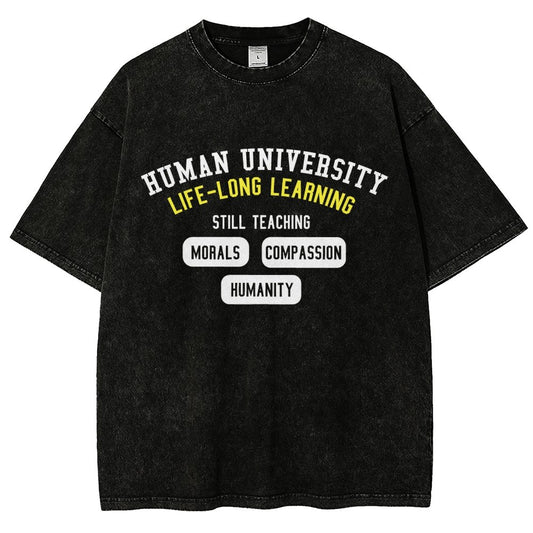 Human University Vintage Distressed T-shirt