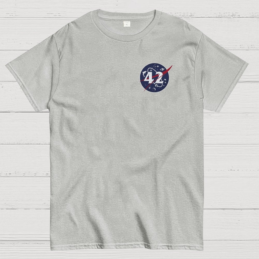 42 Life Universe and Everything Front And Back Printing Geek T-Shirt