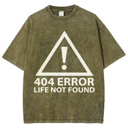 404 Error Life Not Found Vintage Distressed T-shirt