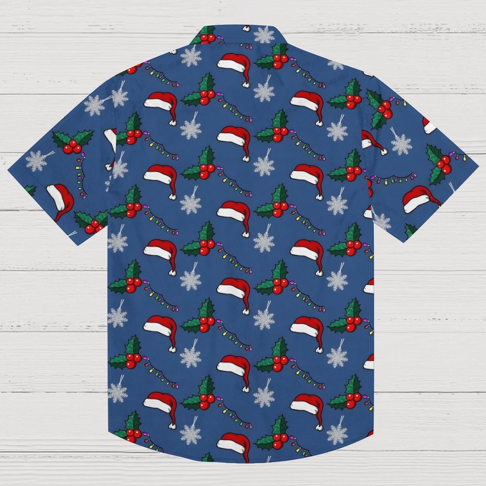 Fun Christmas Hat Print Geeky Shirt