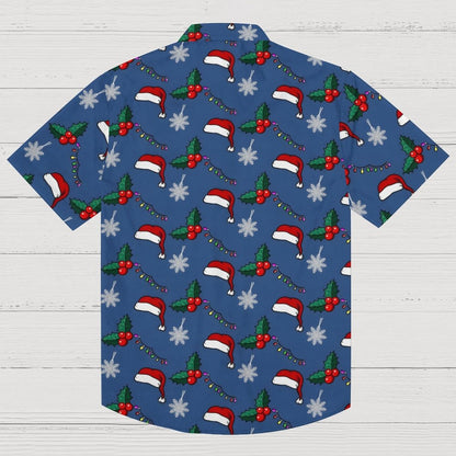 Fun Christmas Hat Print Geeky Shirt