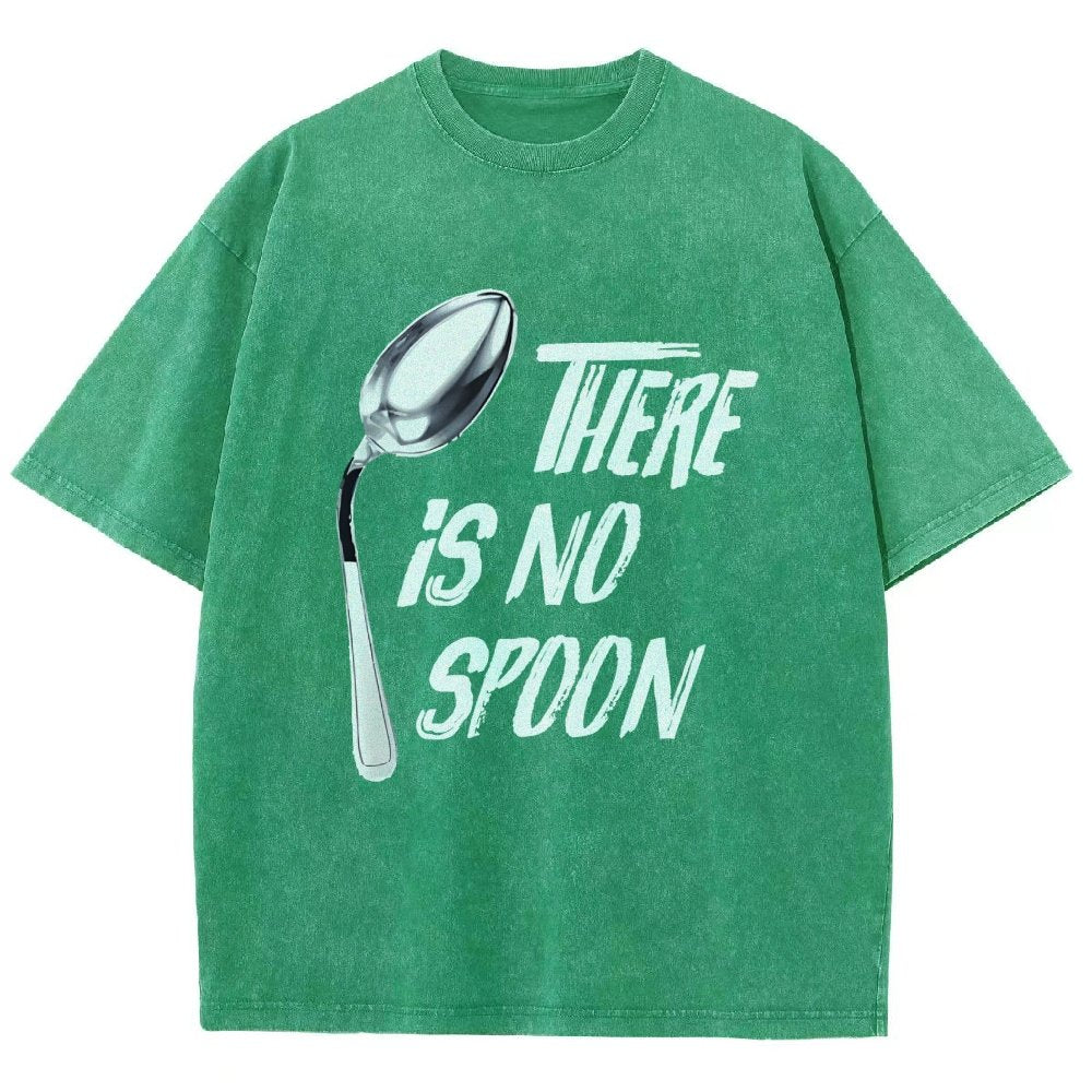 There is no spoon Vintage Distressed T-shirt