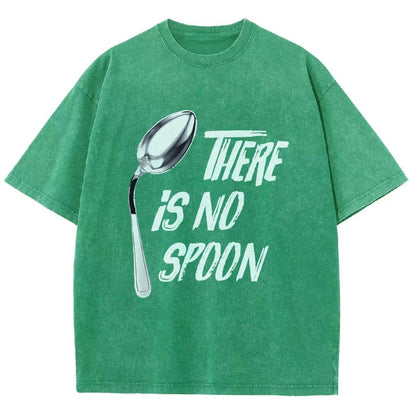 There is no spoon Vintage Distressed T-shirt