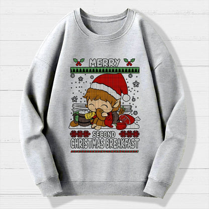 Extra breakfast Christmas Geek Cotton Sweatshirt