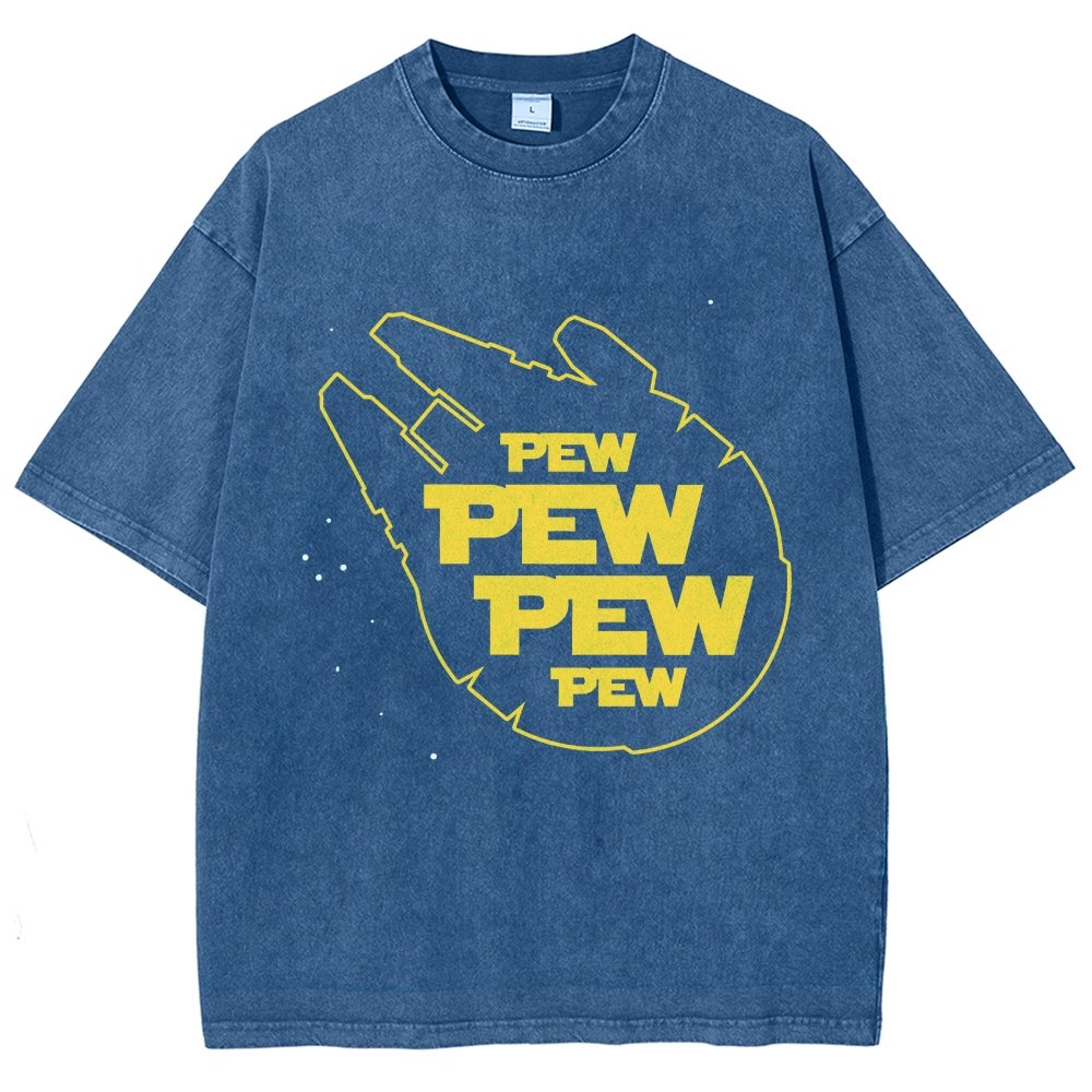 Pew Pew Starship Vintage Distressed T-shirt