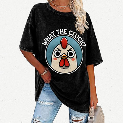 What The Cluck Vintage Distressed T-shirt